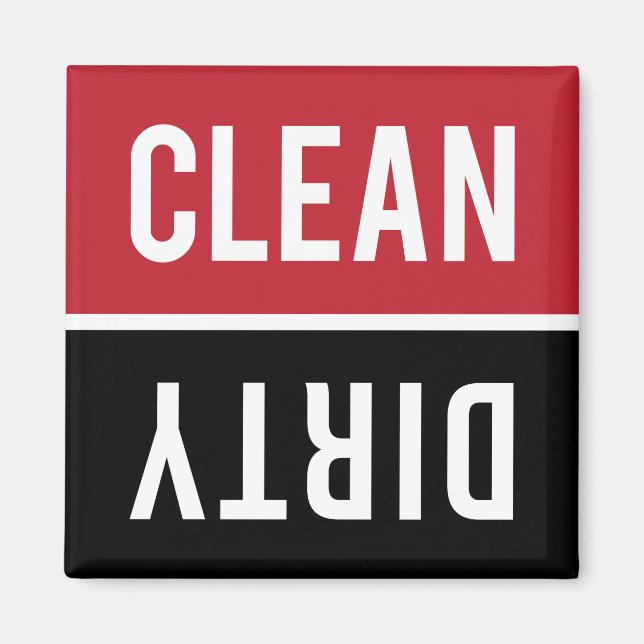 Ren Dirty Red och Black Dishwasher Magnet (Framsidan)