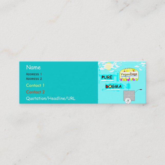 Ren dogm mini visitkort (Framsida)