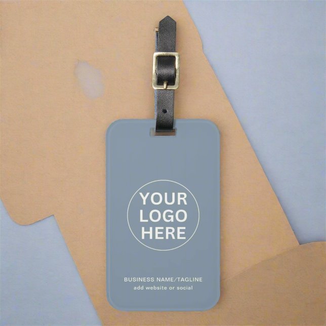 Ren Dustig Blå L Affärslogotyp Kampanj Bagagebricka (Skapare uppladdad)