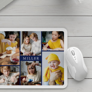 Ren Elegant - blå familj 6 fotosamling Musmatta
