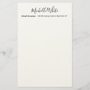 Ren Elegant Vit Modern Professionell Brevpapper