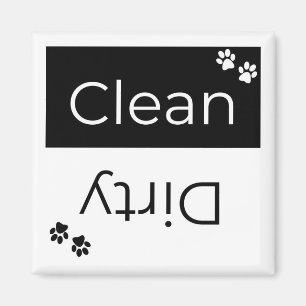 Ren eller Dirty Dishwasher Magnet: Tassavtryck Magnet
