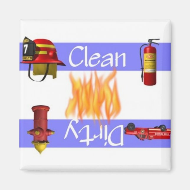 Ren eller smutsig branddiskmaskinsmagnet magnet (Framsidan)