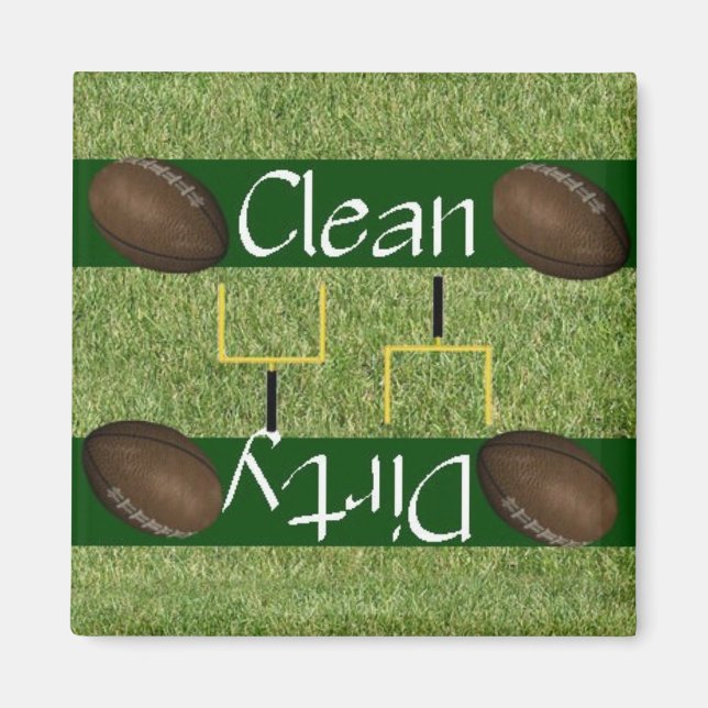 Ren eller smutsig Dishwasher Magnet (Framsidan)