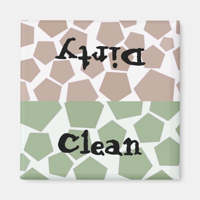 Ren eller smutsig hexagon design magnet (Framsidan)