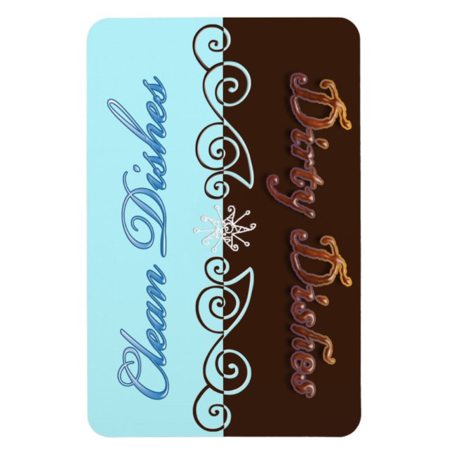 Ren eller smutsig köksmagnet magnet (Vertikal)