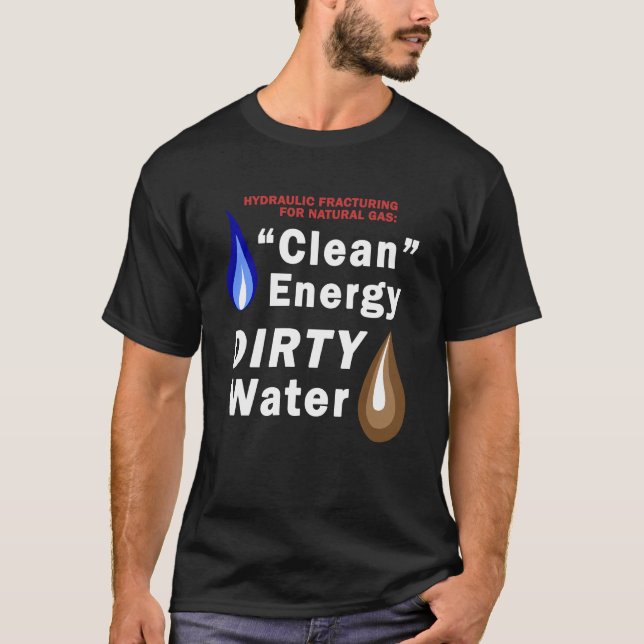 Ren energi; Smutsa ner vattenmanar mörk T T-shirt (Framsida)