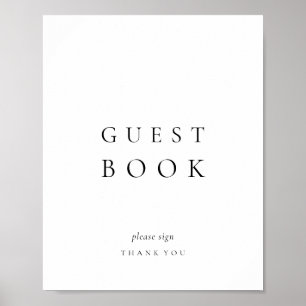 Ren Enkel Minimalistisk Bröllopsgäst Poster