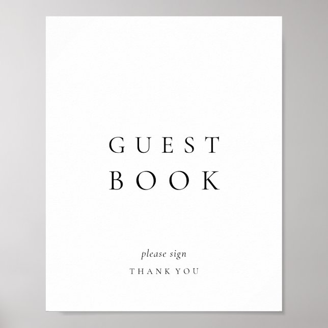 Ren Enkel Minimalistisk Bröllopsgäst Poster (Framsidan)