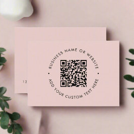 Ren enkel QR-kod för främjande av  Rosa Visitkort