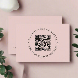 Ren enkel QR-kod för främjande av Rosa Visitkort
