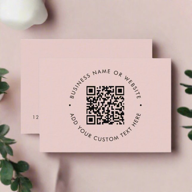 Ren enkel QR-kod för främjande av  Rosa Visitkort (Skapare uppladdad)