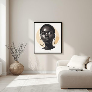 Ren Essens – Samtidigt svart porträtt II Poster