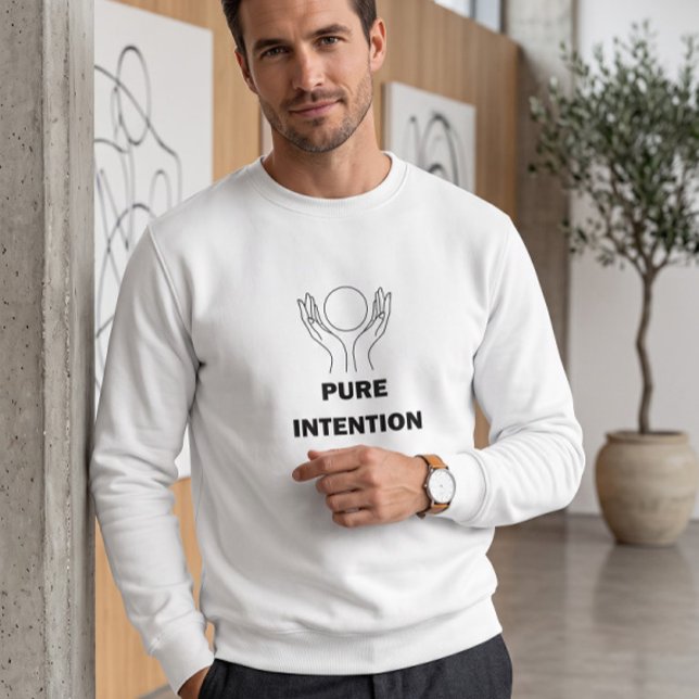 Ren estetisk vit crewneck lång ärmad tröja (Skapare uppladdad)