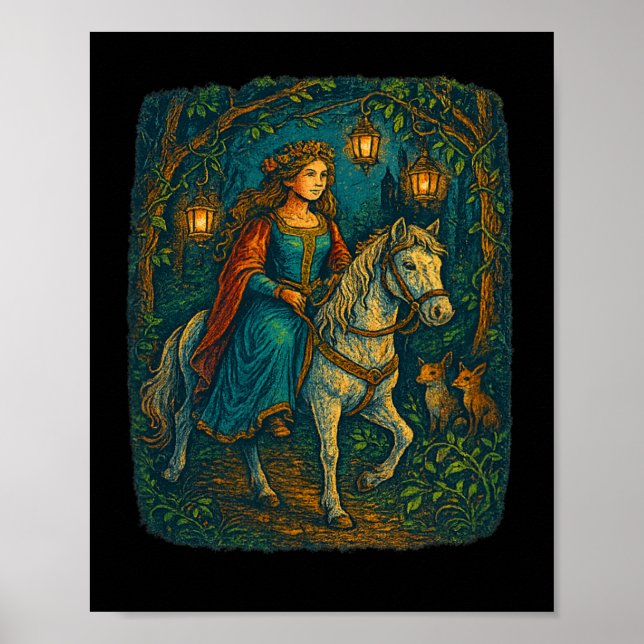 Ren Faire Medieval Dam  i Enchan Poster (Framsidan)