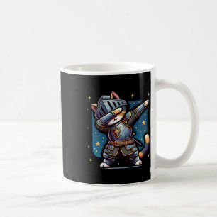 Ren Faire Medieval Knight Dabbing Cat Kitten Funny Kaffemugg