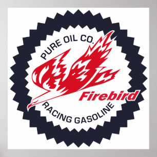Ren Firebird tävlings- bensinvintage undertecknar Poster