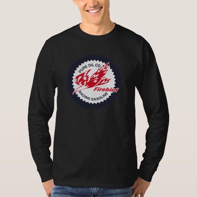 Ren Firebird tävlings- bensinvintage undertecknar T-shirt (Framsida)