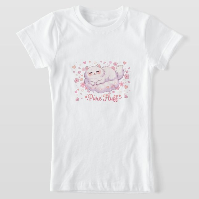 Ren Fluff Kawaii Katt T Shirt (Laydown)