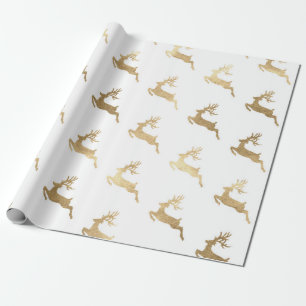 Ren för vit för nytt år för jul guld- presentpapper