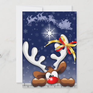 Ren förbryllat roligt jultecken julkort