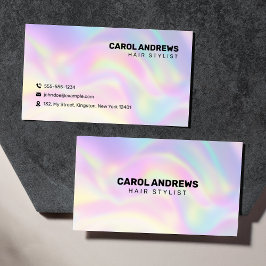 Ren Framtida Holografisk Hårstylist Visitkort