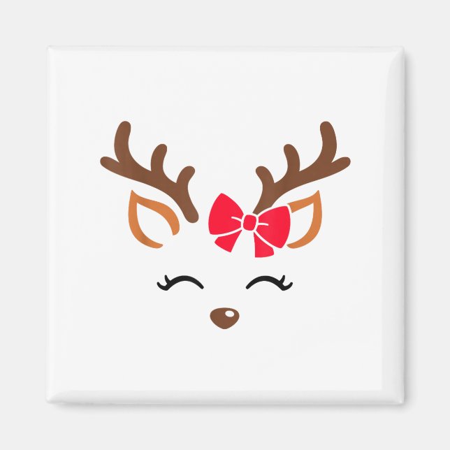Ren Gesicht Gles jul kostym Xmas Pyjamas G Magnet (Framsidan)