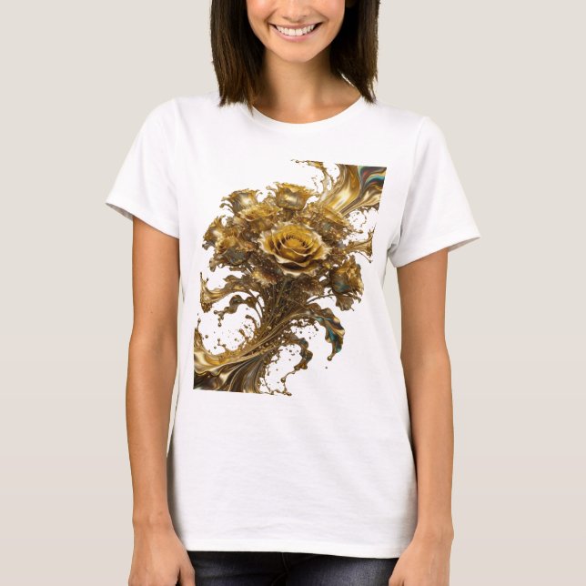 Ren Gold GOLDEN ROSES Anpassad Tee (Framsida)