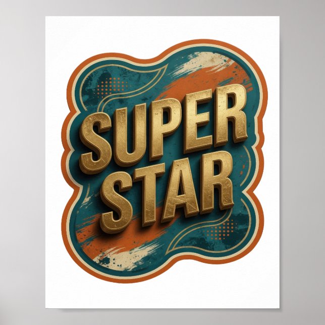Ren Gold SUPER STAR Tee Poster (Framsidan)