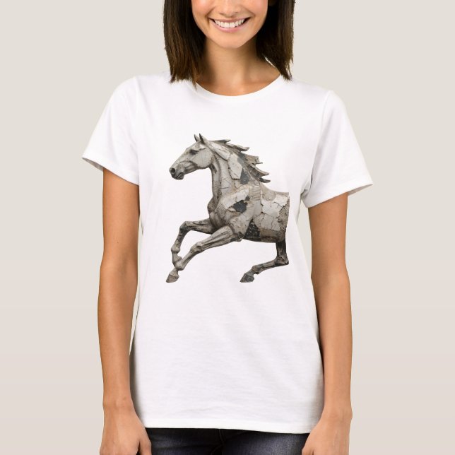Ren Grå ABSTRAKT KONST Statement Design v2 T Shirt (Framsida)