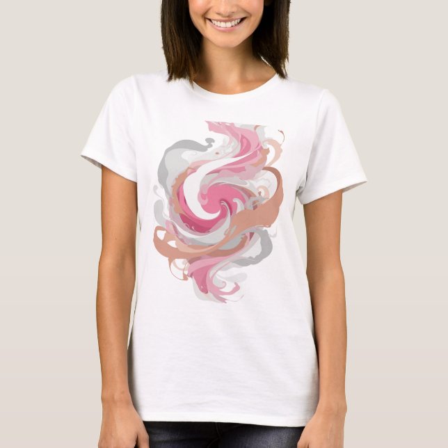 Ren Grå ABSTRAKT KONSTUtsagn Design T Shirt (Framsida)