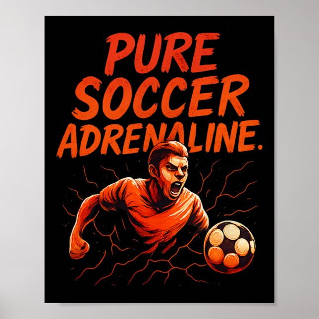 Ren Grafitti Fotboll Fan Prestar Adrenalin Kläder Poster (Framsidan)