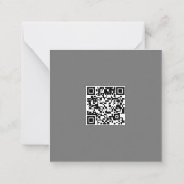 Ren Grått korporerad QR-kod Anteckningskort