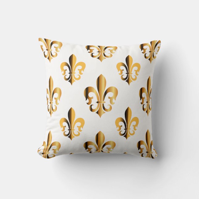 Ren Guld Fleur de Lis Kudde (Framsida)