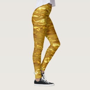 REN GULD FOLIE Mönster + din text / foto Leggings