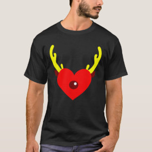 Ren Hjärtantennar Hjärt Julfest Roligt T Shirt