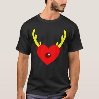 Ren Hjärtantennar Hjärt Julfest Roligt T Shirt