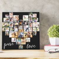 Ren Hjärtformade fotosamling i Kärlek, liten kvadr