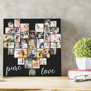 Ren Hjärtformade fotosamling i Kärlek, liten kvadr Canvastryck
