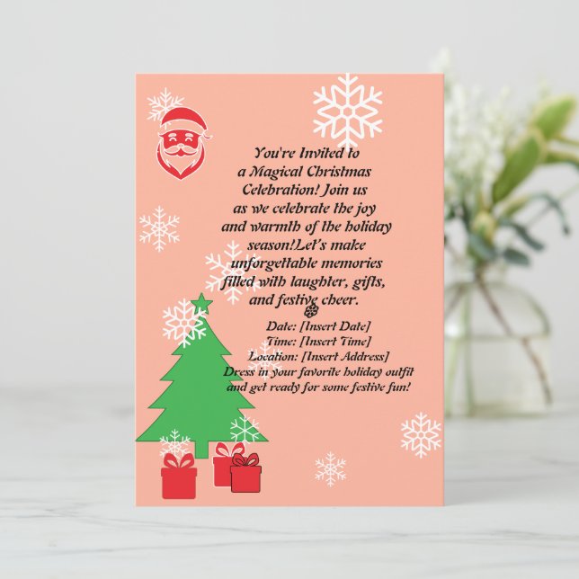 Ren Hur Roligt Jul Första Födelsedagsinbjudan Inbjudningar (Stående Fram)