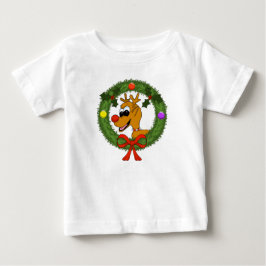 Ren i krans Toddler Ruffle klänning Tee Shirt