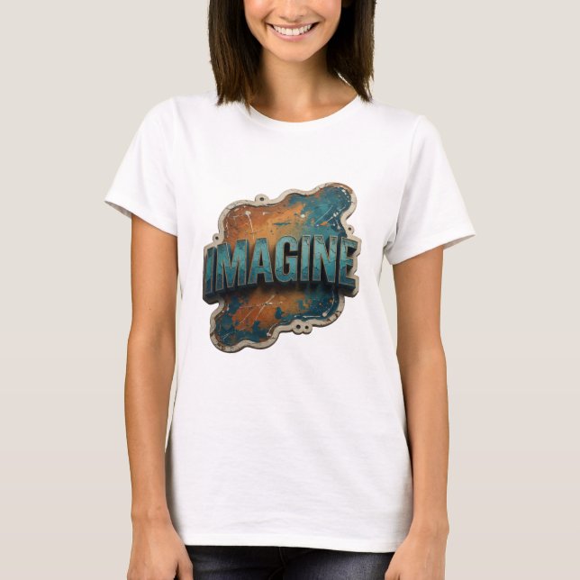 Ren IMAGINE Statement T-shirt i rent blå (Framsida)