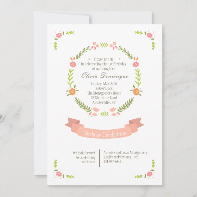 Ren inbjudan till Firande (Framsida)