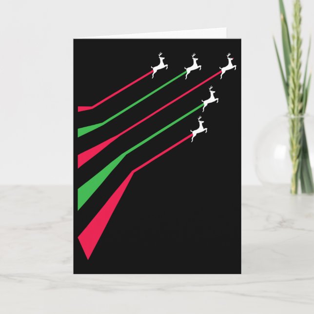 Ren Jets Patriotiska Randiga Röda Och Gröna Glada Kort (Framsida)