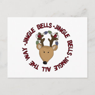 Ren Jingle Bells T-shirts och presenter Vykort