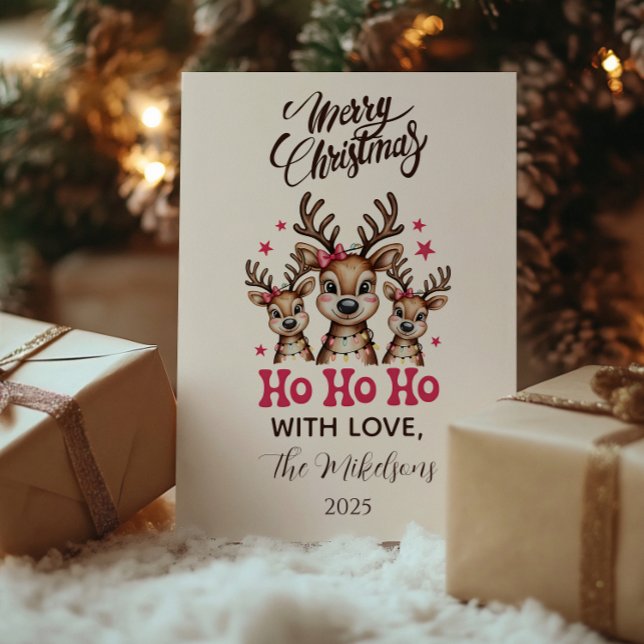 Ren Jul Ho Ho Ho Julkort (Skapare uppladdad)