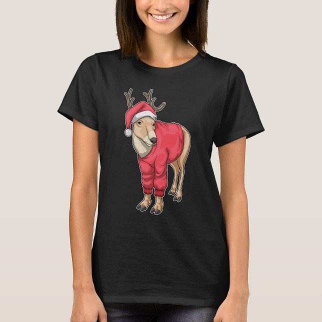 Ren Jul Santa hatt T Shirt (Framsida)