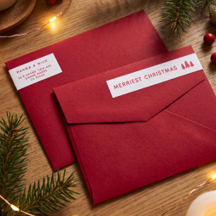 Ren Juladress Vit Och Röd Etikettband
