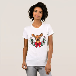 Ren Julkrans Jul Vinter Djur Slöja T Shirt