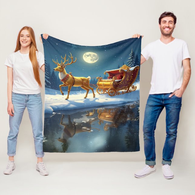 Ren Julsläde Fleecefilt (På plats)
